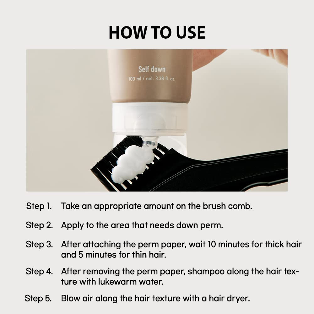 DASHU For Men Protein Down Cream 100ml (Made in Korea) Self Down Perm Cream K-Beauty - How to use