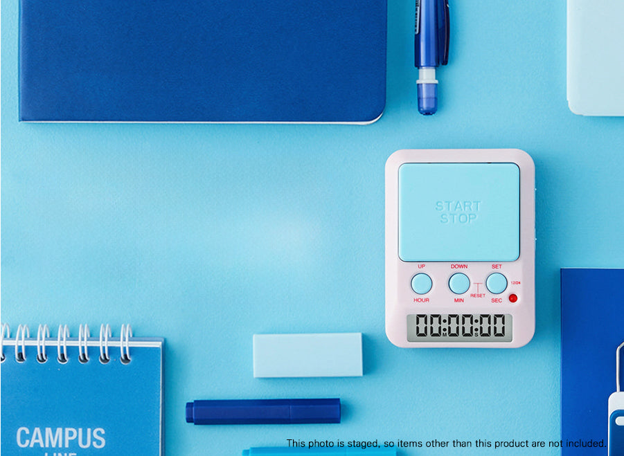 DRETEC Two Tone T-580 Timer Watch Stopwatch LED Alarm Portable Study Cook