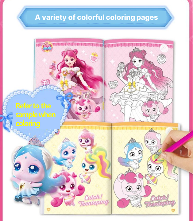 Shooting Star Catch Teenieping Season 6 Sticker Coloring Book