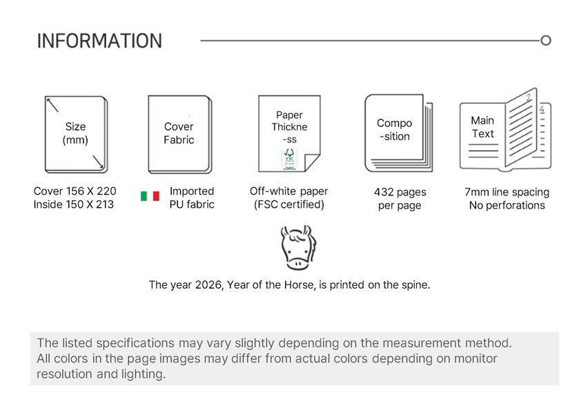 Yangjisa 2026 Useary 25A Planner : A Monthly, Weekly & Daily Planner