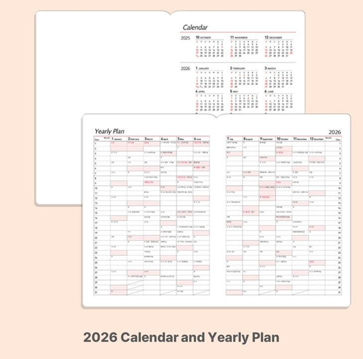 Yangjisa 2026 Useary 25A Planner : A Monthly, Weekly & Daily Planner