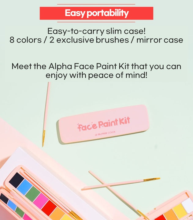 Alpha Face Painting Kit 8 Colors German Dermatest Excellent Grade Certification