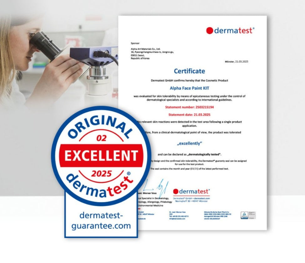 Alpha Face Painting Kit 8 Colors German Dermatest Excellent Grade Certification