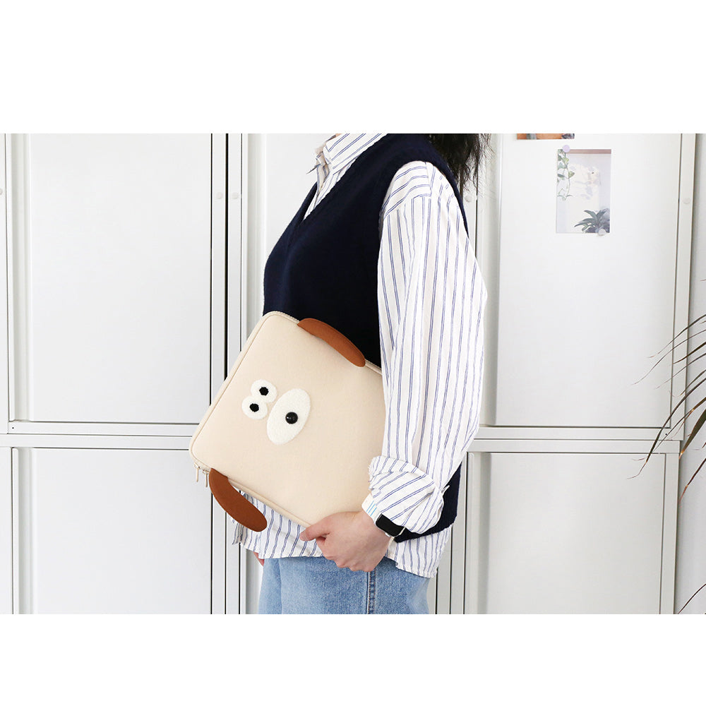 Brunch Brother 11 inch iPad Tablet Bunny Puppy Pouch Sleeve Case With Pencil Holder | Tablet Pouch | Tablet Sleeve