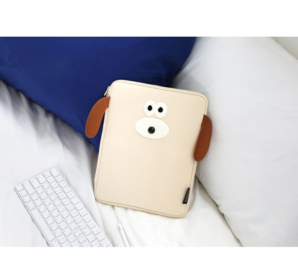 Brunch Brother 11 inch iPad Tablet Bunny Puppy Pouch Sleeve Case With Pencil Holder | Tablet Pouch | Tablet Sleeve