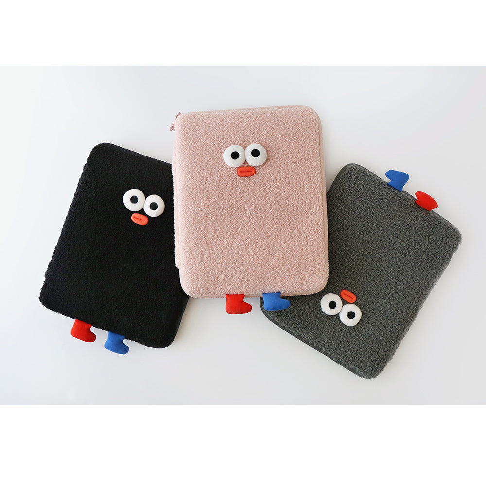 Brunch Brother PomPom Boucle Pouch for 11 inch iPad Tablet Laptop Soft Pouch