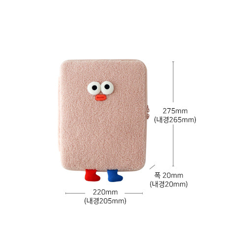 Brunch Brother PomPom Boucle Pouch for 11 inch iPad Tablet Laptop Soft Pouch