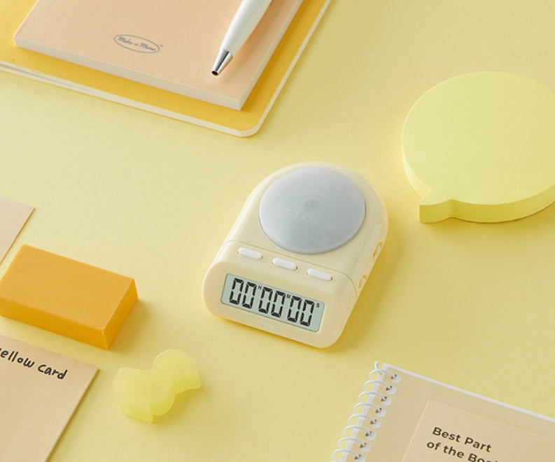 DRETEC T-186 Timer Watch Stopwatch LED Alarm Portable Clock Yellow Color