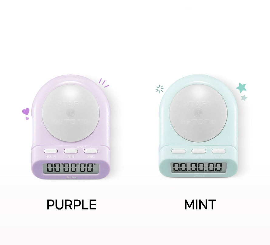 DRETEC T-186 Timer Watch Stopwatch LED Alarm Sound Portable Clock Study Cook, for Studying, Large Button, Count Function Until The Target Date, Officially Tested in Japan(1 Starter AAA Battery Included)