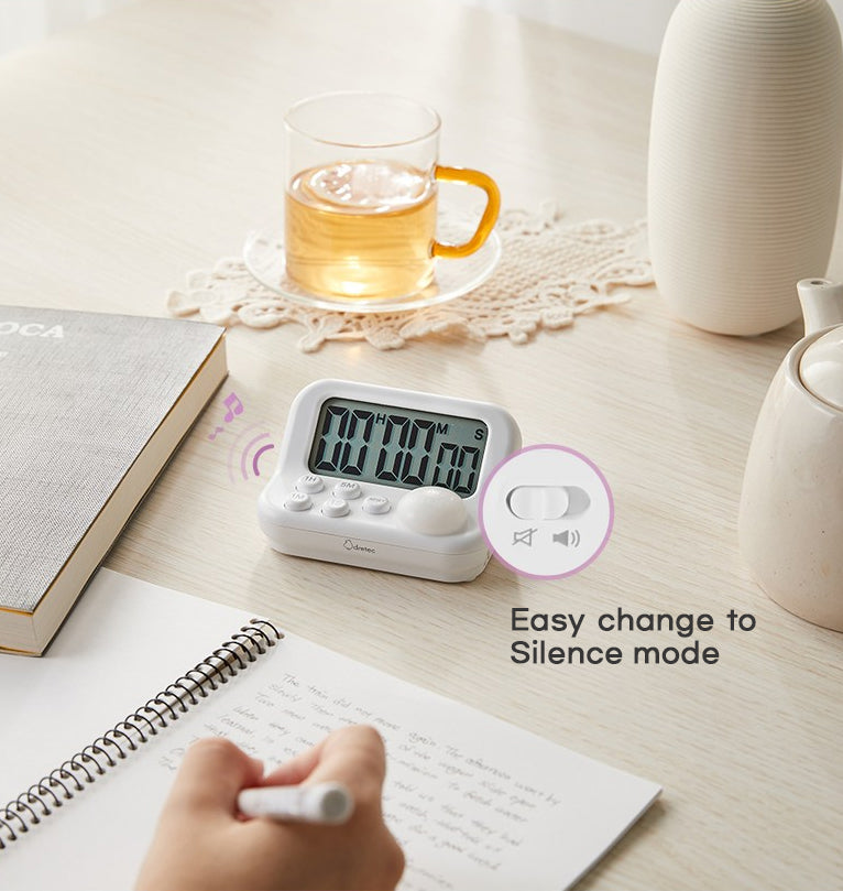 DRETEC T-606 Timer Watch Stopwatch LED Alarm Sound Portable Clock Study