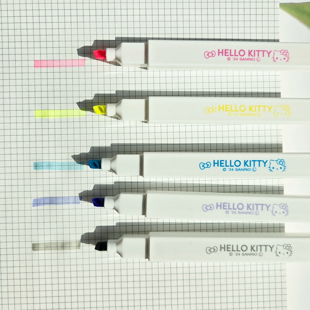 Sanrio Hello Kitty Mild Marker Pen Highlighter 5 Color Set