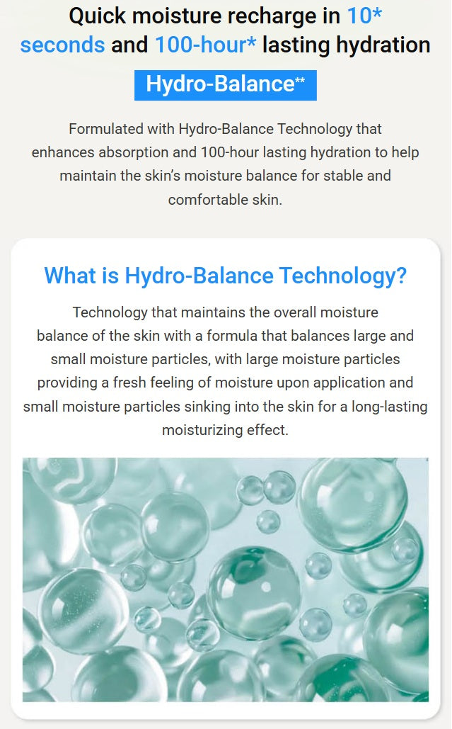 innisfree Green Tea Seed Hyaluronic Cream. Quick moisture recharge in 10 seconds and 100-hour lasting hydration. Hydro-Balance.