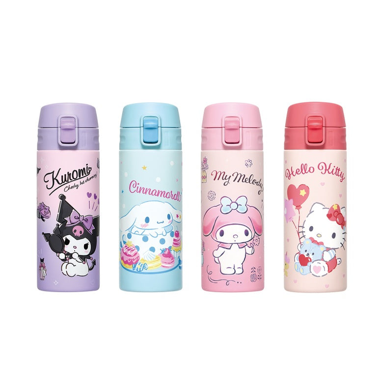 LocknLock New School Fit Sanrio Characters One-Touch Tumbler. Hello Kitty. Kuromi. My melody. Cinnamoroll.