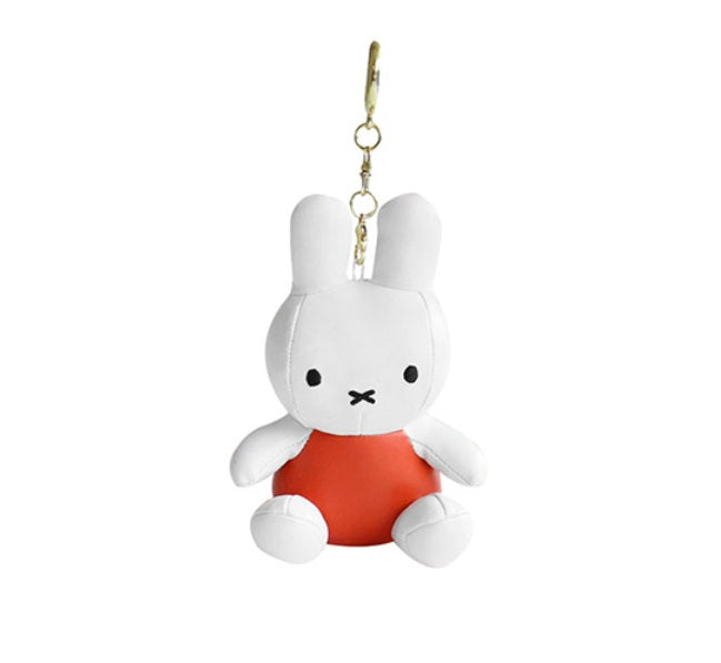 Miffy Orange Leather Plush Keychain Keyring (12cm) | Bag Pendant | Korean High-quality Keychain