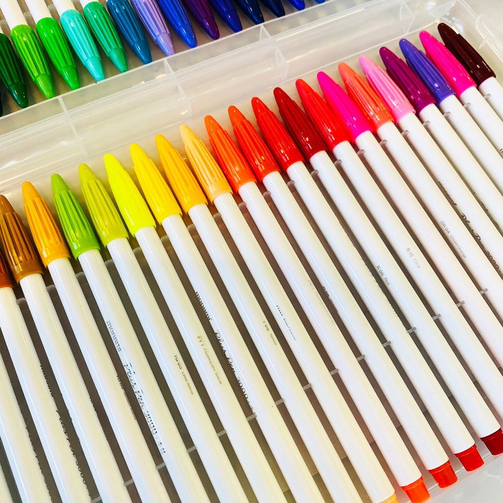 Monami Plus Pen 3000 48 Assorted Color Office Sign Pen Felt Tip Water Based Ink Color Pen