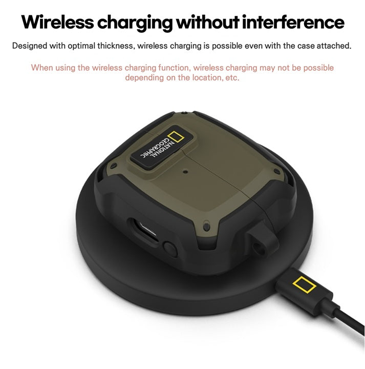 National Geographic Galaxy Buds3/Buds3 Pro Rugged Bumper Lock Case