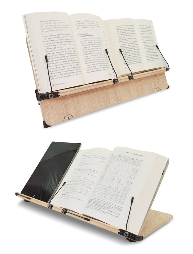 NICE 204D Book Stand 2 Tier Wood Reading Holder Desk Bookstand Bible Cookbook