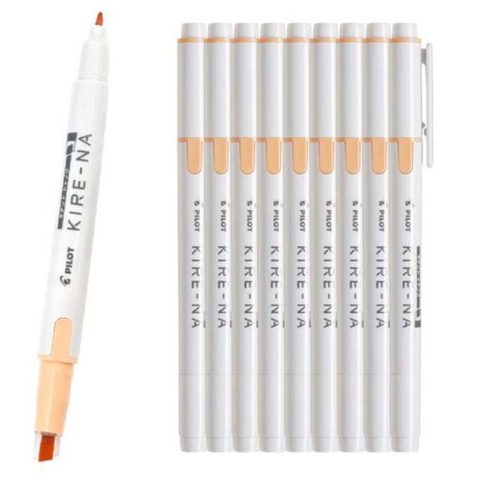 Pilot Kire-Na Highlighter Double end Side tip Basic Color 10pcs