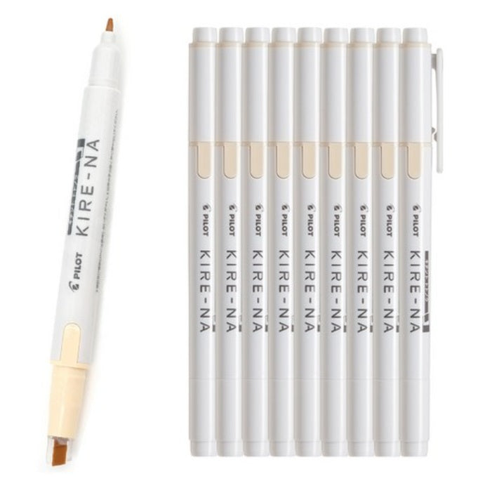Pilot Kire-Na Highlighter Double end Side tip Pale Color 10pcs