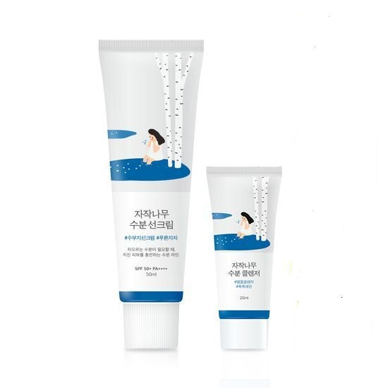 ROUND LAB BIRCH JUICE MOISTURIZING SUNSCREEN WITH CLEANSER SET