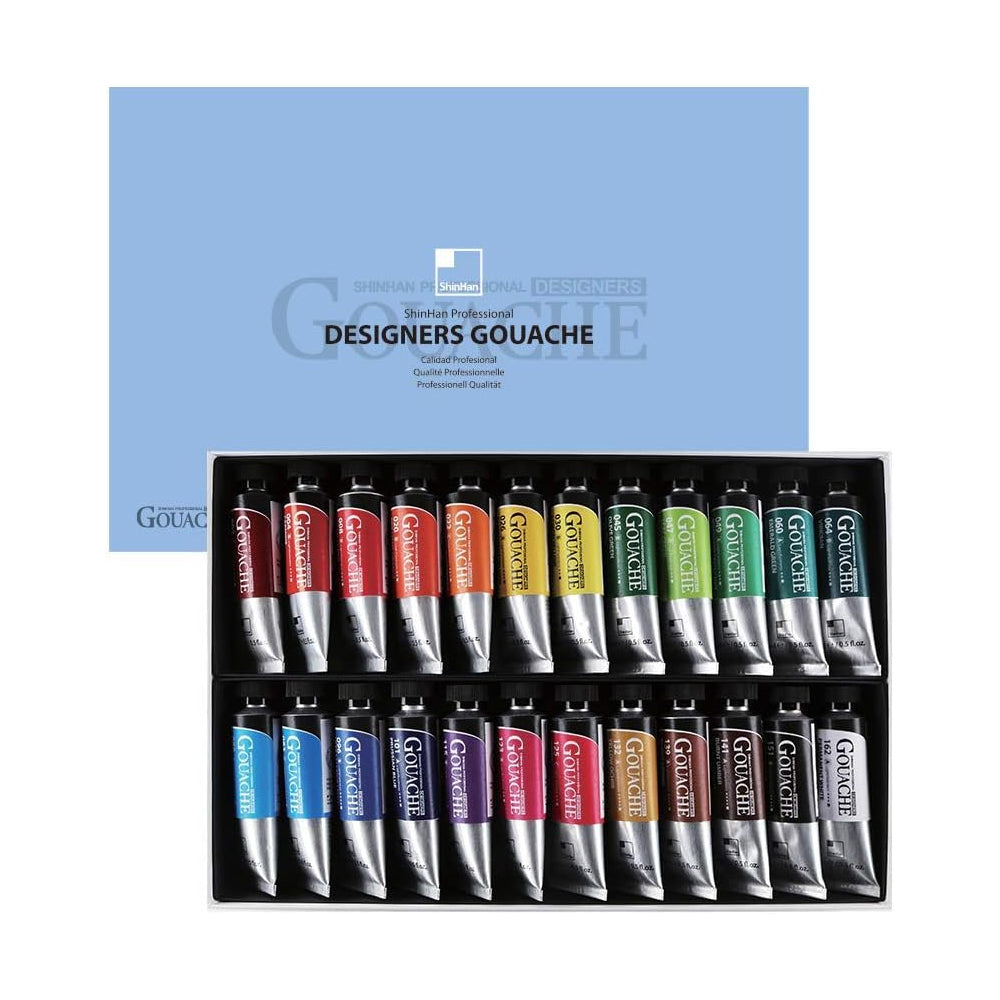 ShinHan Professional Designer Gouache 15ml Tube 24 Colors Set A