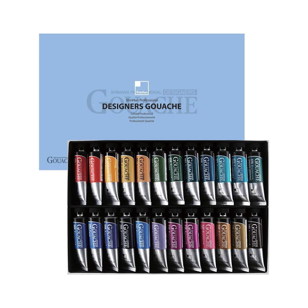 ShinHan Professional Designer Gouache 15ml Tube 24 Colors Set B