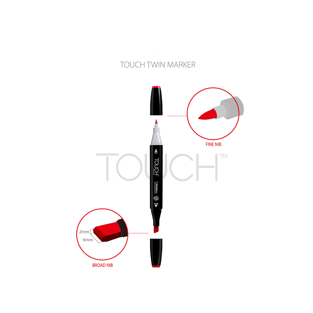 shinhan touch twin tip marker set 6 skin tones b, details