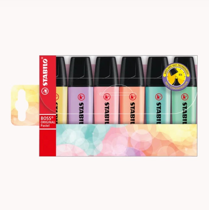 STABILO Highlighter Boss Pastel 6 Color Set