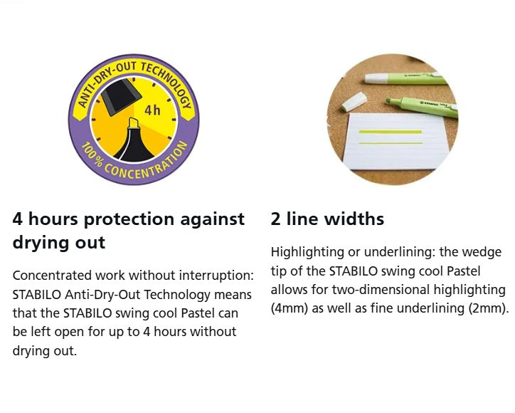 STABILO Highlighter swing cool Pastel - Pack of 8