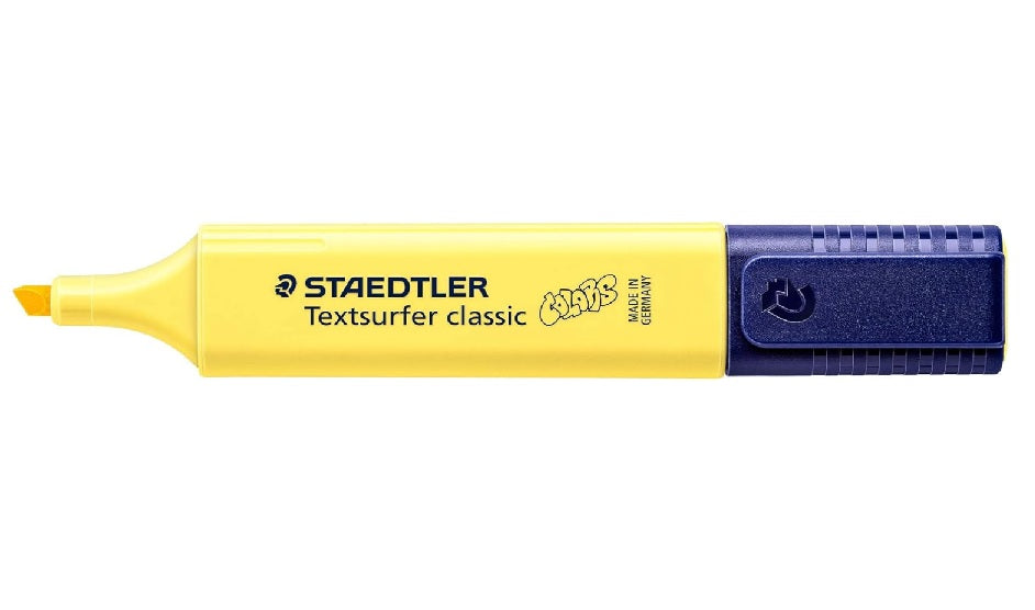 STAEDTLER Textsurfer Classic Highlighter Pastel Yellow (Box of 10) | For bibles that do not bleed | Line marker