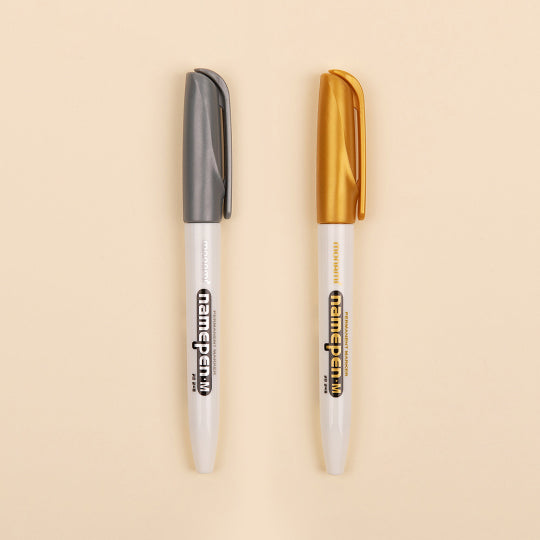 Monami Name Pen Medium 1.7mm Nib Gold Silver Permanent Marker