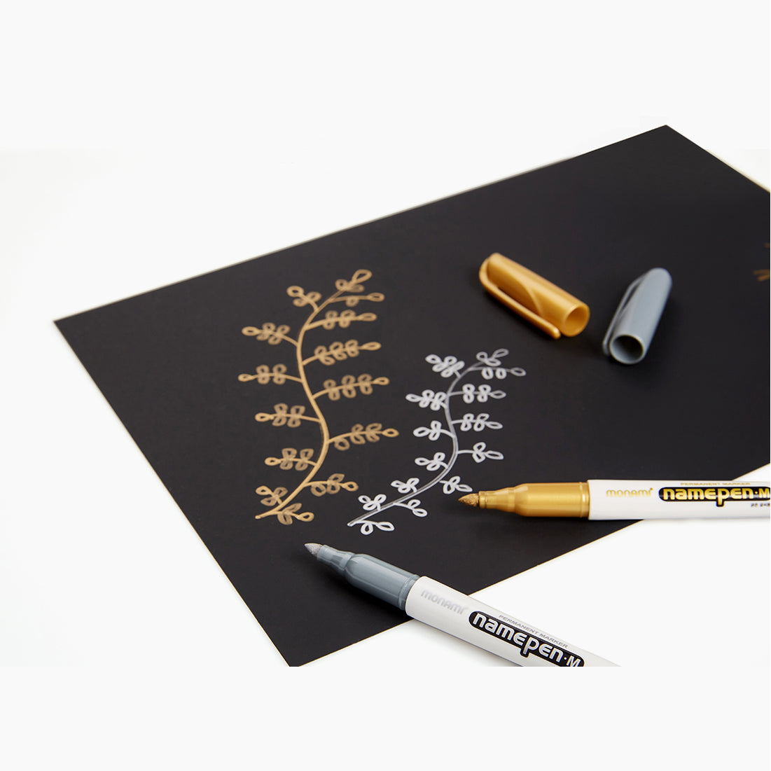 Monami Name Pen Medium 1.7mm Nib Gold Silver Permanent Marker