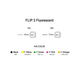 Monami Flip 3 Retractable Ballpoint Multi-Pen Fluorescent Color 0.7mm &amp; Black 0.5mm