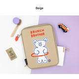 Brunch Brother Holabear 11 inch iPad Tablet Hard EVA Pouch Sleeve Case Beige Color