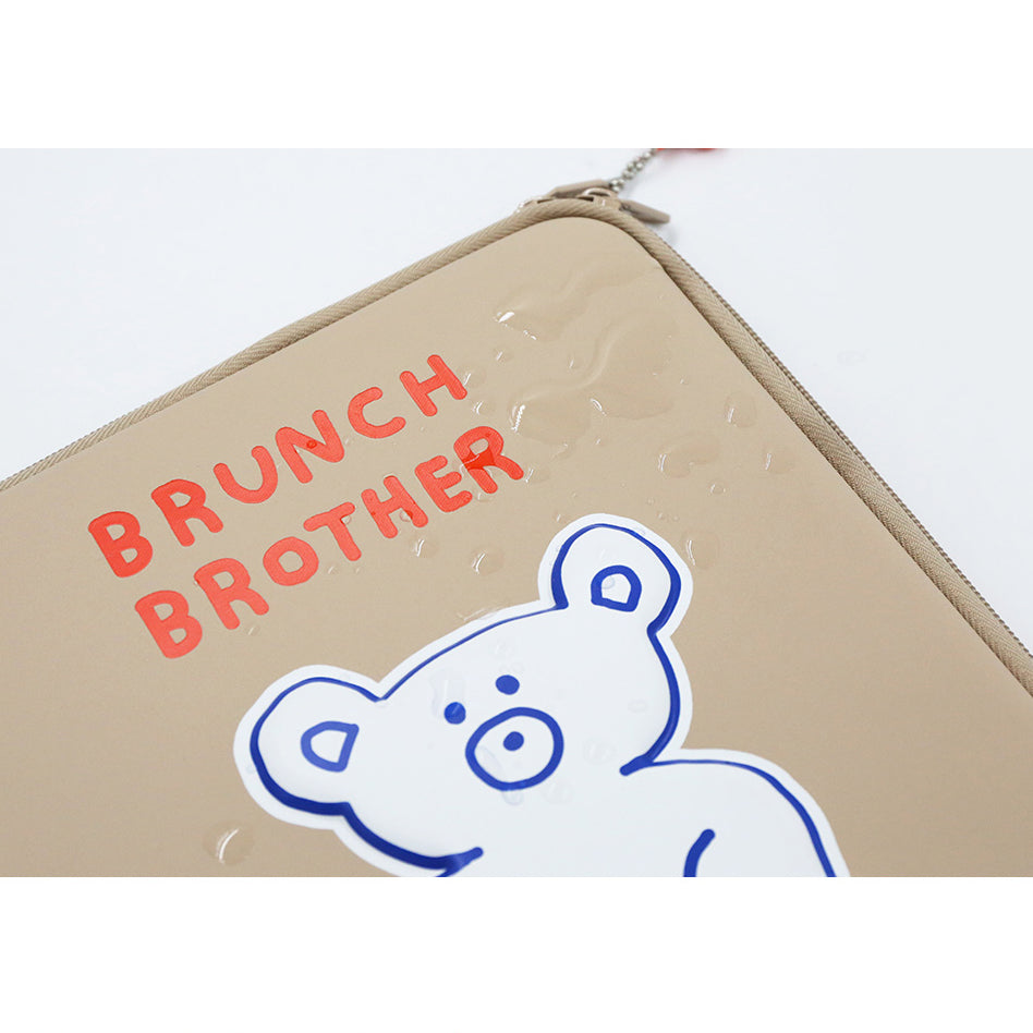 Brunch Brother Holabear 11 inch iPad Tablet Hard EVA Pouch Sleeve Case Beige Color