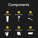 DASHU For Men Ultra Bond Gel Down Perm 100ml (Made in Korea) Self Down Perm K-Beauty Components - down perm, brush combo, hair clip, latex gloves, perm papers, user's guide