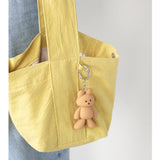 DONATDONAT Cozy Bear Silicone 3D Keyring Keychain Bag Pendant Gift - For Handbag, Purse, Backpack, Car Keys