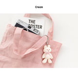 DONATDONAT Cozy Bear Silicone 3D Keyring Keychain Bag Pendant Gift - For Handbag, Purse, Backpack, Car Keys