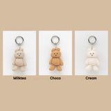DONATDONAT Cozy Bear Silicone 3D Keyring Keychain Bag Pendant Gift - For Handbag, Purse, Backpack, Car Keys