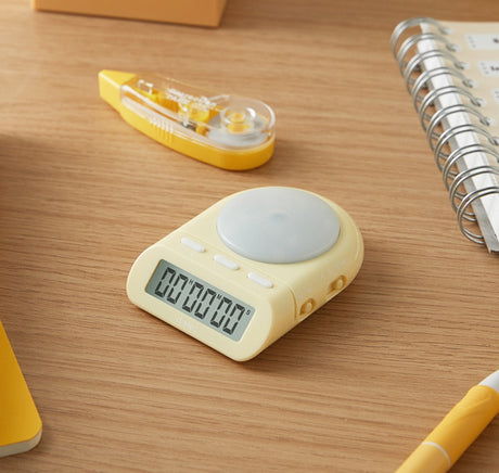 DRETEC T-186 Timer Watch Stopwatch LED Alarm Portable Clock Yellow Color