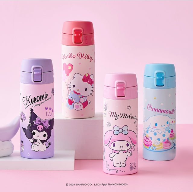 LocknLock New School Fit Sanrio Characters One-Touch Tumbler. Hello Kitty. Kuromi. My melody. Cinnamoroll.