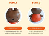 Miffy Brown Leather Plush Keychain Keyring (12cm) | Bag Pendant | Korean High-quality Keychain