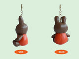 Miffy Brown Leather Plush Keychain Keyring (12cm) | Bag Pendant | Korean High-quality Keychain