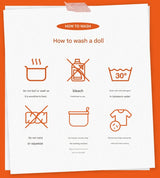 Miffy Orange Leather Plush Keychain Keyring (12cm) | Bag Pendant | Korean High-quality Keychain - How to wash a doll