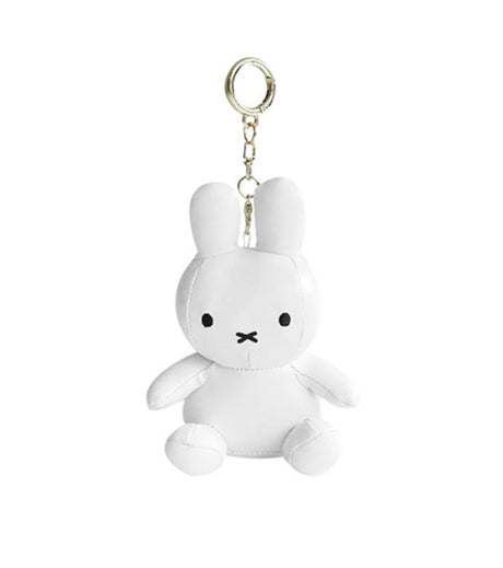 Miffy White Leather Plush Keychain Keyring (12cm) | Bag Pendant | Korean High-quality Keychain