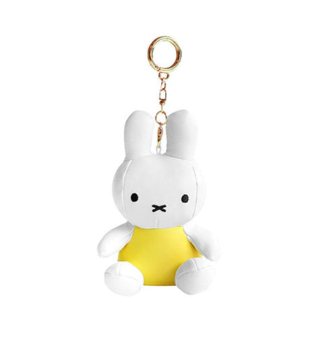 Miffy Yellow Leather Plush Keychain Keyring (12cm) | Bag Pendant | Korean High-quality Keychain