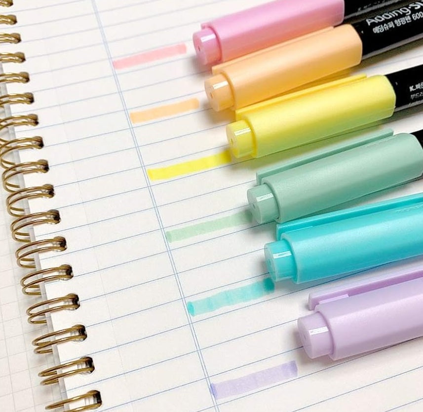 Monami adding super 600 highlighter pastel set