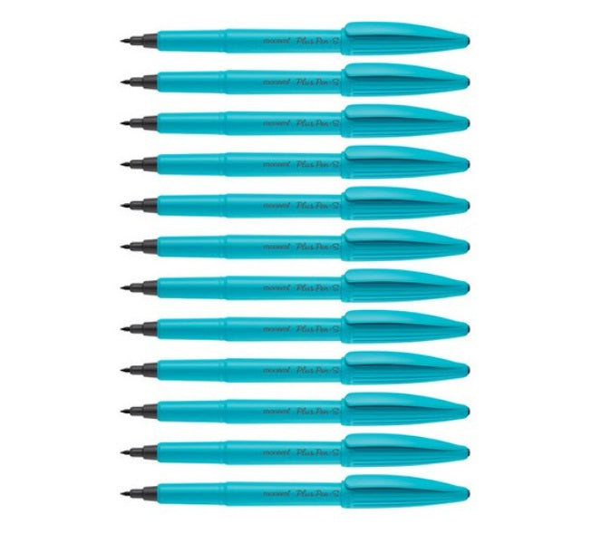 Monami Plus Pen S Mint Body - Black Ink - Pack of 12 Pen – amelqo
