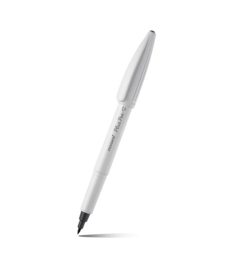 Monami Plus Pen S White Body - Black Ink - Pack of 12 Pen