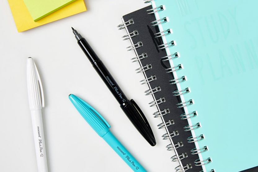 Monami Plus Pen S White Body - Black Ink - Pack of 12 Pen